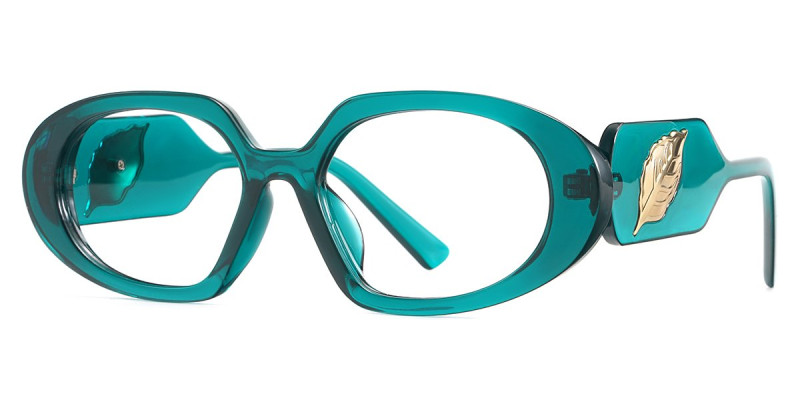 Oval Green Frame