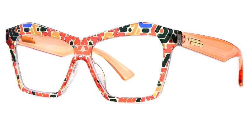 Geometric Orange Frame