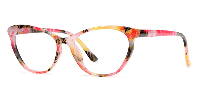 Cateye PinkFloral Frame