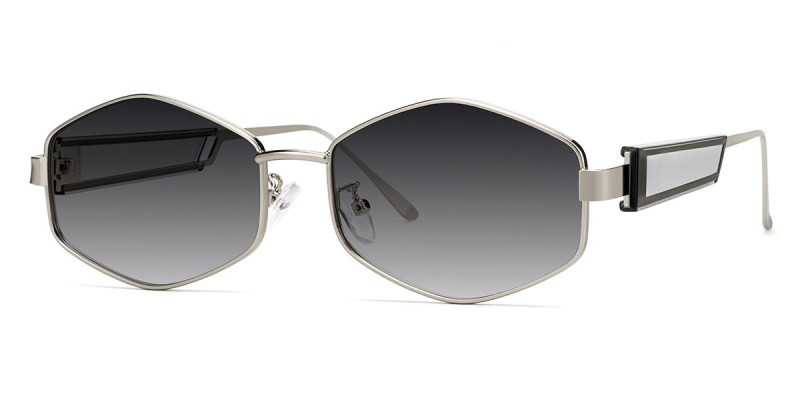 Geometric Silver Sunglasses