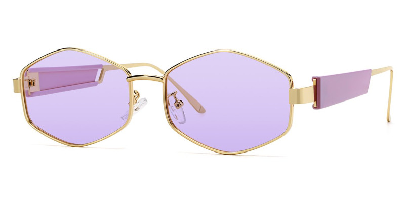 Geometric Purple Sunglasses