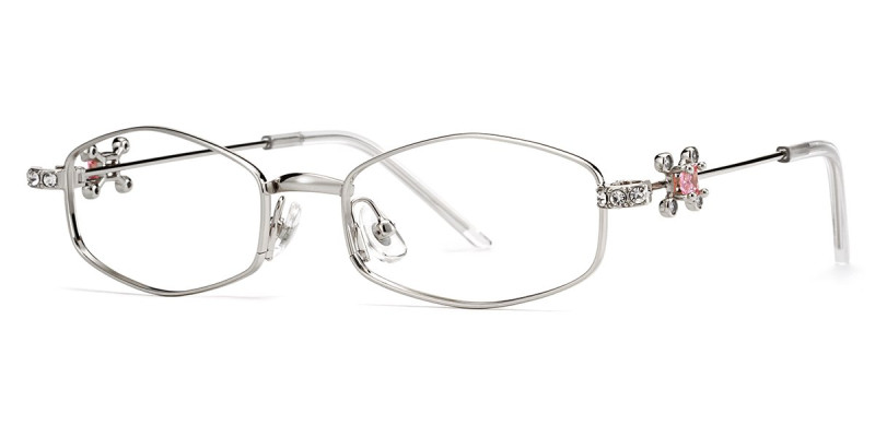 Geometric Silver Frame