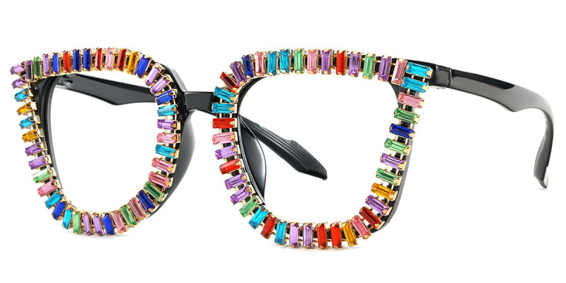 Square Multicolor Rhinestone Frame