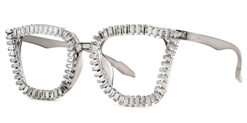 Square Clear Rhinestone Frame