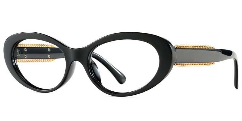 Oval Black Frame