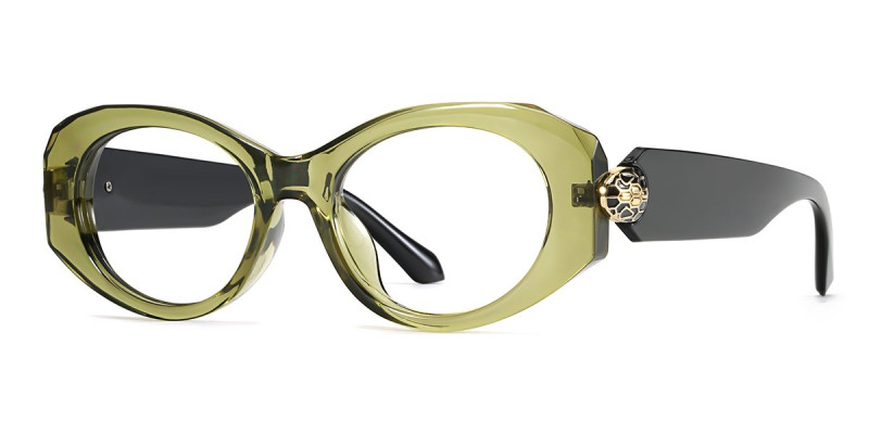 Oval Green Frame
