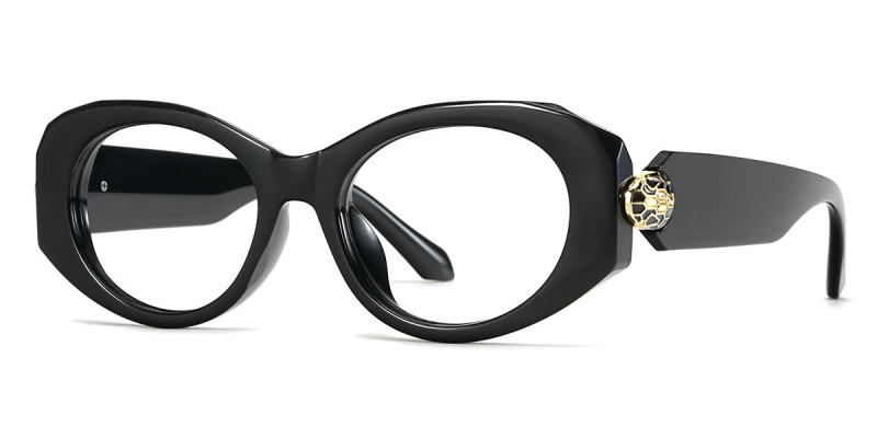 Oval Black Frame