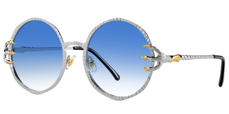 Round Silver Sunglasses