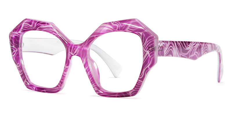 Geometric PinkFloral Frame