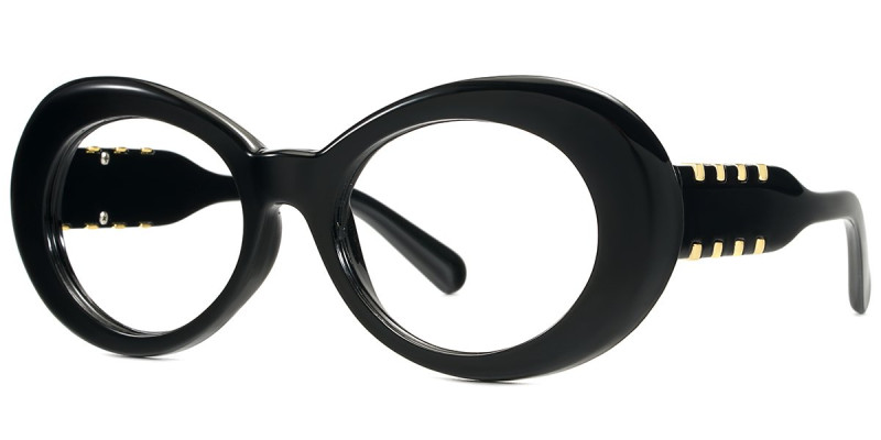 Oval Black Frame