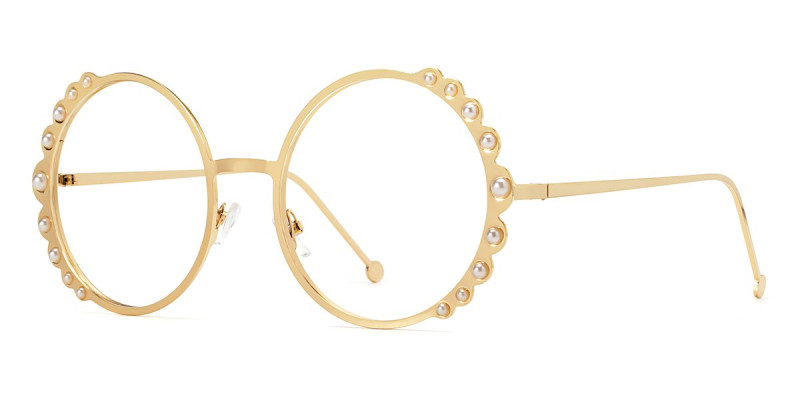 Round Gold Sparkle Frame