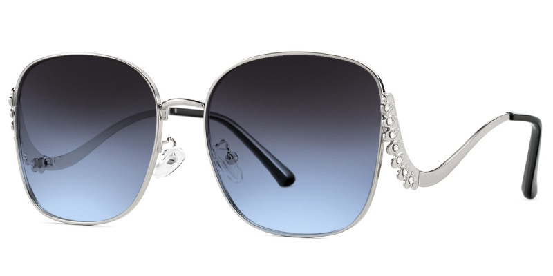 Square Silver Sunglasses