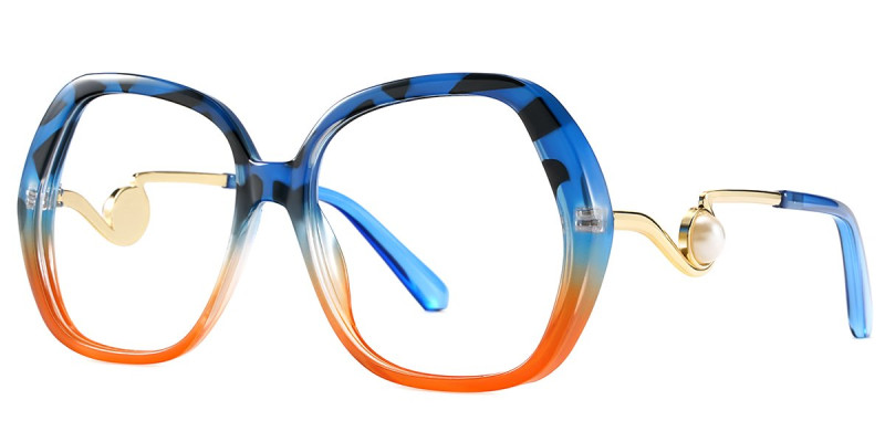 Geometric Blue Frame