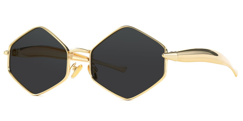 Geometric Gold Sunglasses