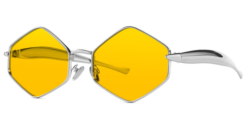Geometric Silver Sunglasses