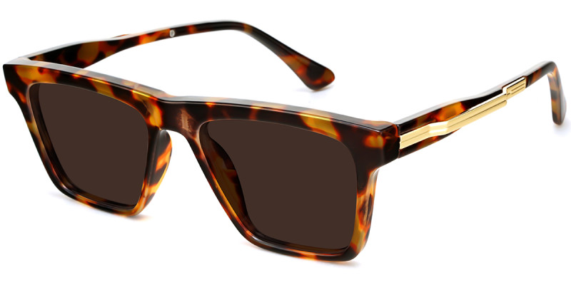 Rectangle Tortoise Sunglasses