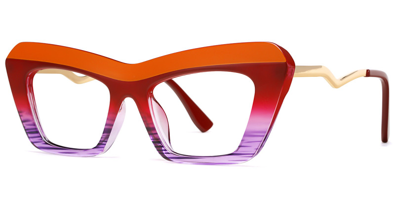 Cateye Red&Purple Frame