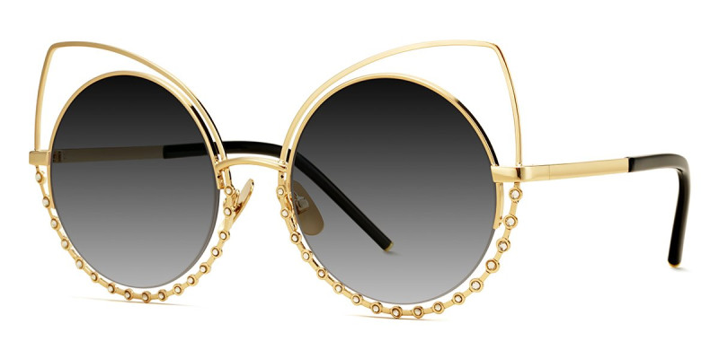Cateye Gold Sunglasses