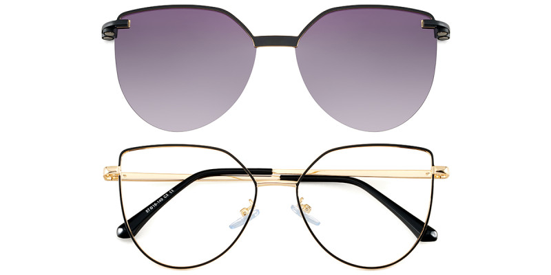 Cateye Black Magnetic Snap-On Frame