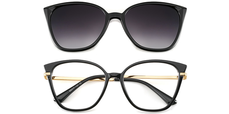 Cateye Black Magnetic Snap-On Frame