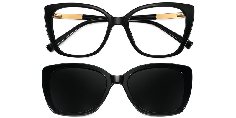 Cateye Black Magnetic Snap-On Frame