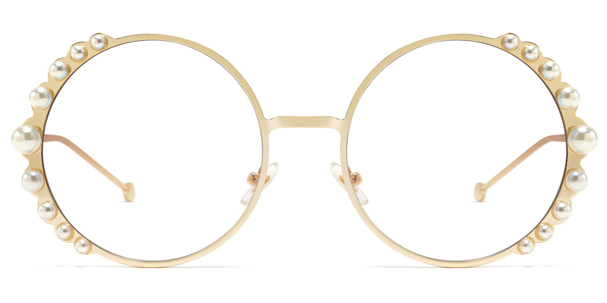 Round Gold Sparkle Frame