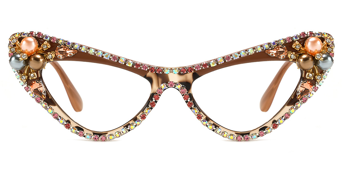 Cateye Rhinestone Tortoise Frame