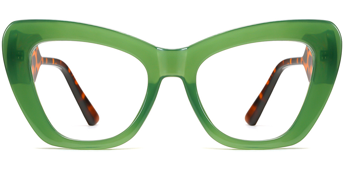 Cateye Green Tortoise Frame