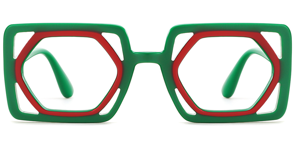 Rectangle Green &Red Frame