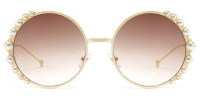Round Brown Sunglasses