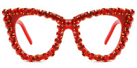 Cateye Rhinestone Red Frame