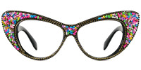 Cateye Black Rhinestone Candy Frame