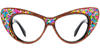 Cateye Red Rhinestone Candy Frame