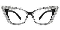 Cateye Rhinestone Black Frame