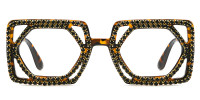 Rectangle Tortoise Rhinestone Frame