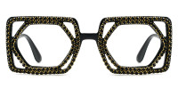 Rectangle Black Rhinestone Frame