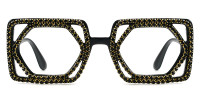 Rectangle Black Rhinestone Frame