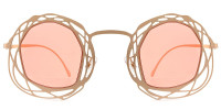 Round Pink Gold Sunglasses