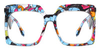 Square BlueFloral Frame