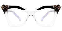 Cateye Clear&Black Frame