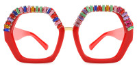 Geometric Red Frame