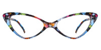 Cateye BlueFloral Frame