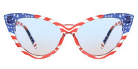 Cateye Red&Blue Sunglasses