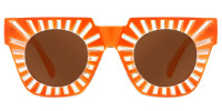 Square Orange Sunglasses
