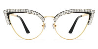 Cateye Rhinestone Black Frame