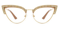 Cateye Rhinestone Pink Frame