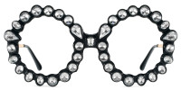 Round Rhinestone Black Frame