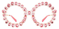 Round Rhinestone Pink Frame