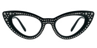 Cateye Rhinestone Black Frame