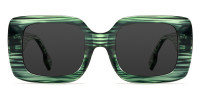 Rectangle Green Sunglasses